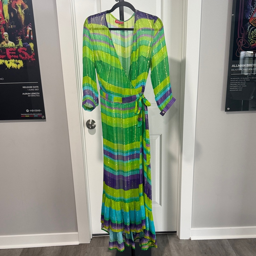 Elegant Striped Long Sleeve Dress